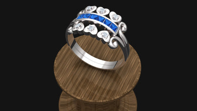 925 Sterling Silver Heart Ring with Amethyst & Cubic Zirconia | Women’s Purple Stone Promise Ring | Customizable Silver Jewelry