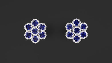 Sterling Silver Floral Jewelry Set Customizable – Necklace, Earrings, Ring & Bracelet for Women