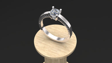 Sterling Silver Solitaire Ring with Custom Gemstone | Personalized Engagement & Promise Ring