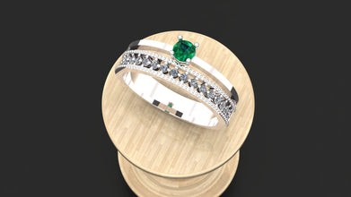 Sterling Silver Custom Gemstone Ring – Personalized Engagement Ring with Birthstone | Handmade Silver Jewelry Gift for Her