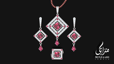 Elite Sterling Silver Jewelry Set  | Necklace, Earrings, Pendant, Bracelet & Ring for Women