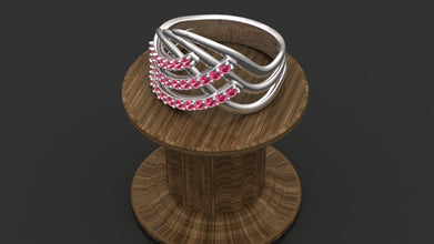 Sterling Silver Multi-Band Ring Customizable – Elegant Women’s Cocktail & Statement Jewelry