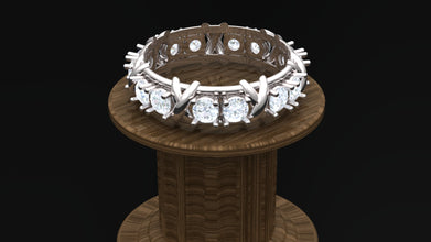 925 Sterling Silver Eternity Band Ring | Women’s Full Circle Wedding, Anniversary & Promise Ring | Handmade Custom Silver Jewelry