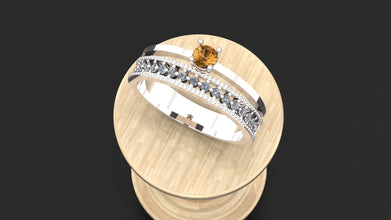 Sterling Silver Custom Gemstone Ring – Personalized Engagement Ring with Birthstone | Handmade Silver Jewelry Gift for Her