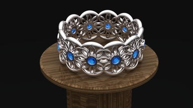 Sterling Silver Customizable Gemstone Floral Ring | Women’s Jewelry