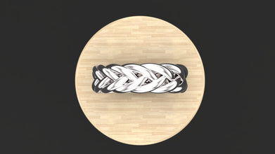 Handmade Braided Silver Ring | 925 Sterling Silver Woven Band for Men & Women | Customizable Silver Jewelry