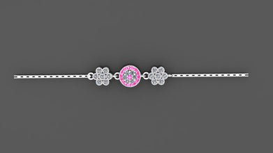 Silver Flower Bracelet Customizable – Handmade Adjustable Women’s Jewelry