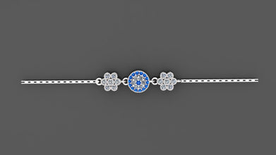 Silver Flower Bracelet Customizable – Handmade Adjustable Women’s Jewelry