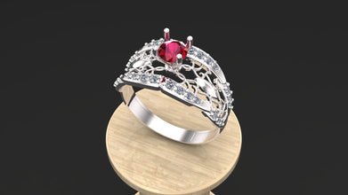 Custom Sterling Silver Engagement Ring – Adjustable Gemstone Choice (Diamond, Emerald, Ruby, Citrine, Pink Sapphire) – Handmade Women’s Jewelry