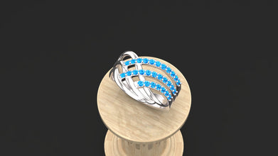 Sterling Silver Multi-Band Ring Customizable – Elegant Women’s Cocktail & Statement Jewelry