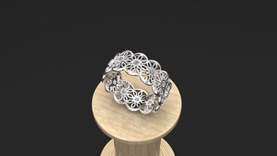 Sterling Silver Customizable Gemstone Floral Ring | Women’s Jewelry