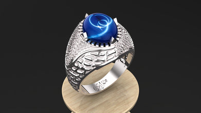 Handcrafted Sterling Silver Men’s Ring with Custom Gemstone | Luxury Statement Jewelry