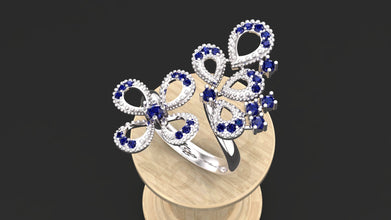 Handcrafted Sterling Silver Adjustable Ring with Custom Gemstones – Emerald, Ruby, Sapphire & Citrine | Unique Statement Jewelry for Women