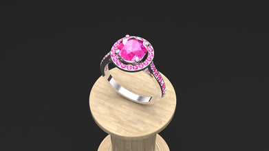 Sterling Silver Halo Ring | Elegant Women’s Jewelry