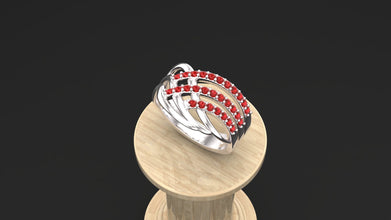 Sterling Silver Multi-Band Ring Customizable – Elegant Women’s Cocktail & Statement Jewelry