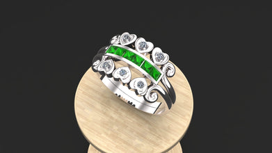 925 Sterling Silver Heart Ring with Amethyst & Cubic Zirconia | Women’s Purple Stone Promise Ring | Customizable Silver Jewelry