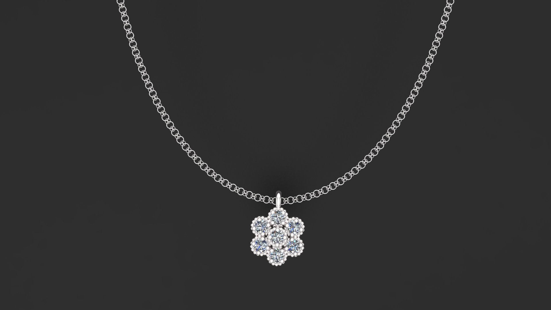 sterling Silver Floral Pendent Customizable – Luxury Pendent for Women