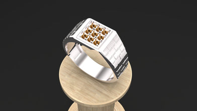 Men’s 925 Sterling Silver Ring | Custom Gemstone Signet Ring (Emerald, Ruby, Citrine, Garnet, Amethyst) – Handmade Luxury Jewelry Gift