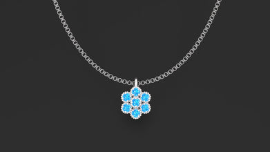 sterling Silver Floral Pendent Customizable – Luxury Pendent for Women