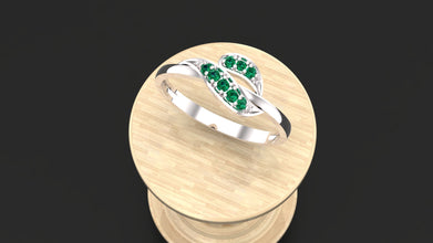 Sterling Silver Infinity Ring with Custom Gemstones – Personalized Birthstone Promise Ring for Women