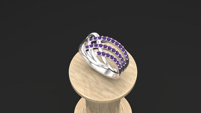 Sterling Silver Multi-Band Ring Customizable – Elegant Women’s Cocktail & Statement Jewelry