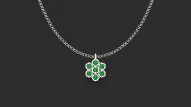 sterling Silver Floral Pendent Customizable – Luxury Pendent for Women