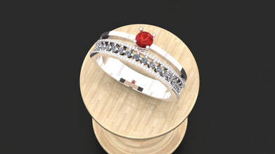 Sterling Silver Custom Gemstone Ring – Personalized Engagement Ring with Birthstone | Handmade Silver Jewelry Gift for Her