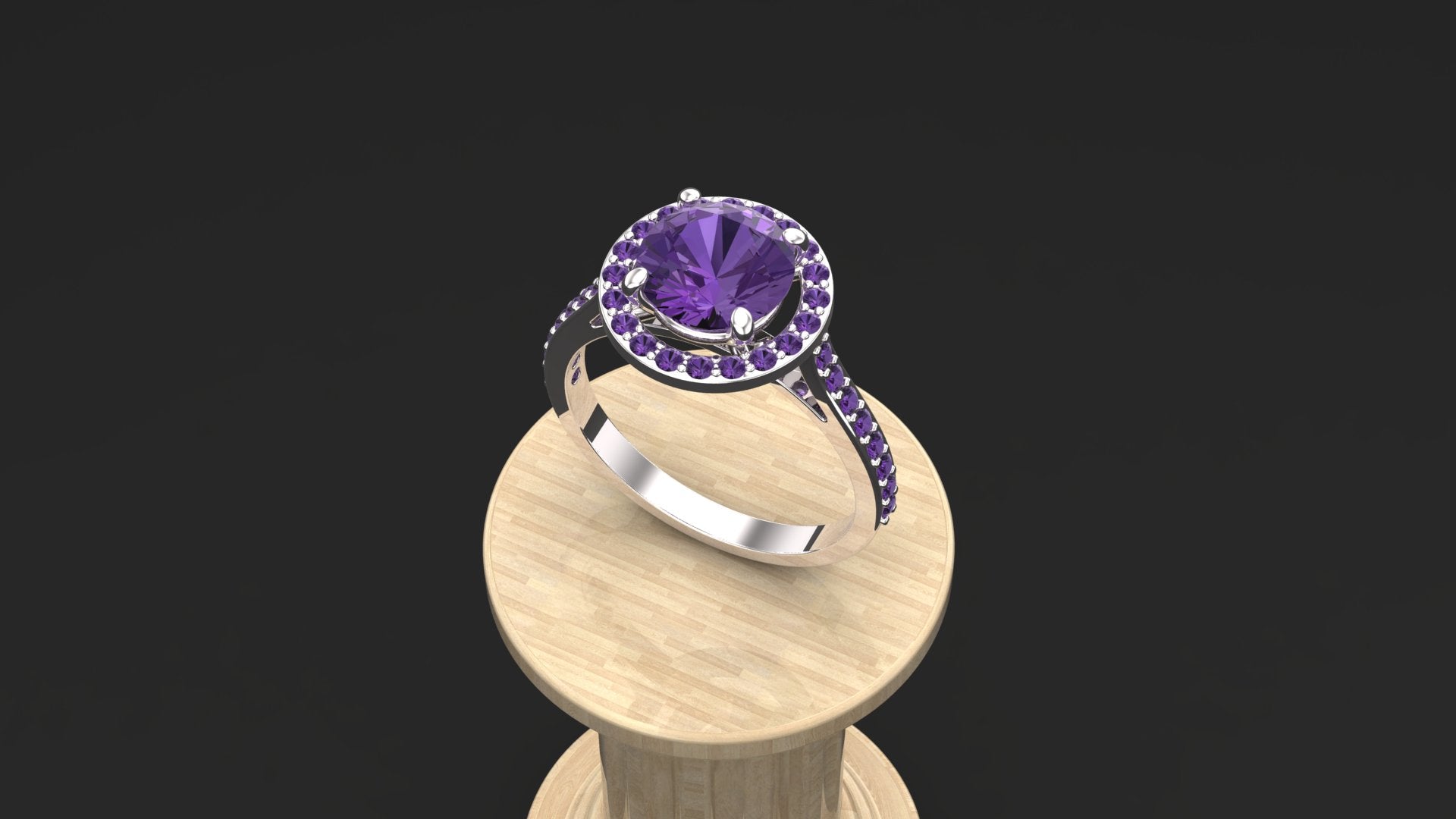 Sterling Silver Halo Ring | Elegant Women’s Jewelry