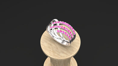 Sterling Silver Multi-Band Ring Customizable – Elegant Women’s Cocktail & Statement Jewelry