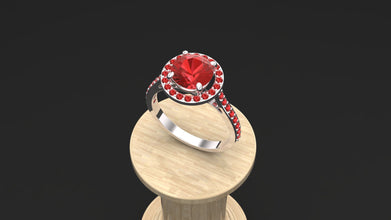 Sterling Silver Halo Ring | Elegant Women’s Jewelry