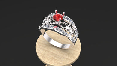 Custom Sterling Silver Engagement Ring – Adjustable Gemstone Choice (Diamond, Emerald, Ruby, Citrine, Pink Sapphire) – Handmade Women’s Jewelry