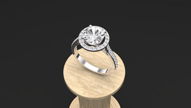 Sterling Silver Halo Ring | Elegant Women’s Jewelry
