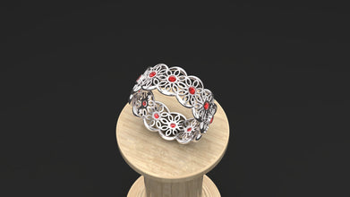 Sterling Silver Customizable Gemstone Floral Ring | Women’s Jewelry
