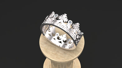 Add royal elegance to your style with this sterling silver crown ring. Choose custom blue or green zircon gemstones. Perfect gift for men & women.