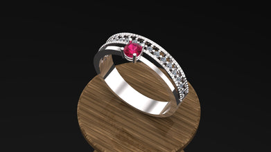 Sterling Silver Custom Gemstone Ring – Personalized Engagement Ring with Birthstone | Handmade Silver Jewelry Gift for Her