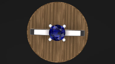 Sterling Silver Solitaire Ring with Custom Gemstone | Personalized Engagement & Promise Ring