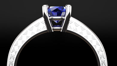 Sterling Silver Solitaire Ring with Custom Gemstone | Personalized Engagement & Promise Ring