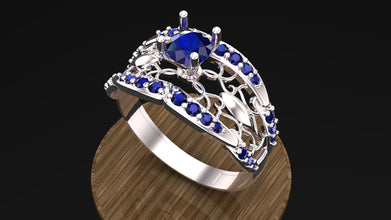 Custom Sterling Silver Engagement Ring – Adjustable Gemstone Choice (Diamond, Emerald, Ruby, Citrine, Pink Sapphire) – Handmade Women’s Jewelry