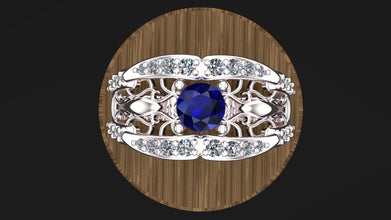 Custom Sterling Silver Engagement Ring – Adjustable Gemstone Choice (Diamond, Emerald, Ruby, Citrine, Pink Sapphire) – Handmade Women’s Jewelry