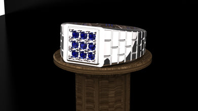 Men’s 925 Sterling Silver Ring | Custom Gemstone Signet Ring (Emerald, Ruby, Citrine, Garnet, Amethyst) – Handmade Luxury Jewelry Gift