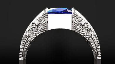 Handcrafted elite class Sterling Silver Ring with Emerald, Ruby & Sapphire – Customizable Gemstone Jewelry for Men