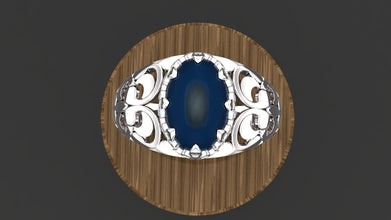 Elegant Sterling Silver Ring with Custom Gemstone (Ruby, Emerald, Sapphire) | Handmade Filigree Design